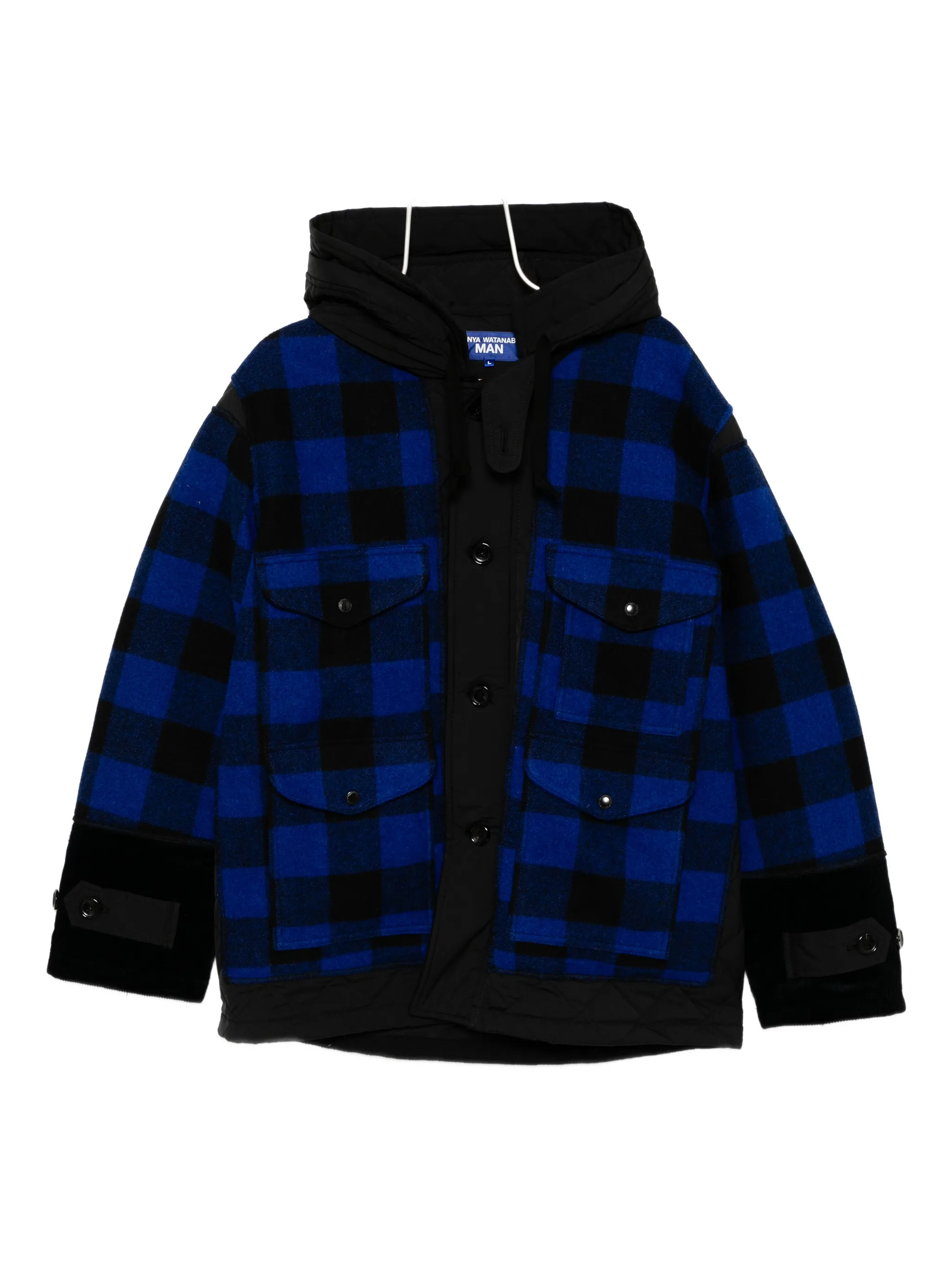 

Клетчатая стеганая куртка X Filson Junya Watanabe Man, черный