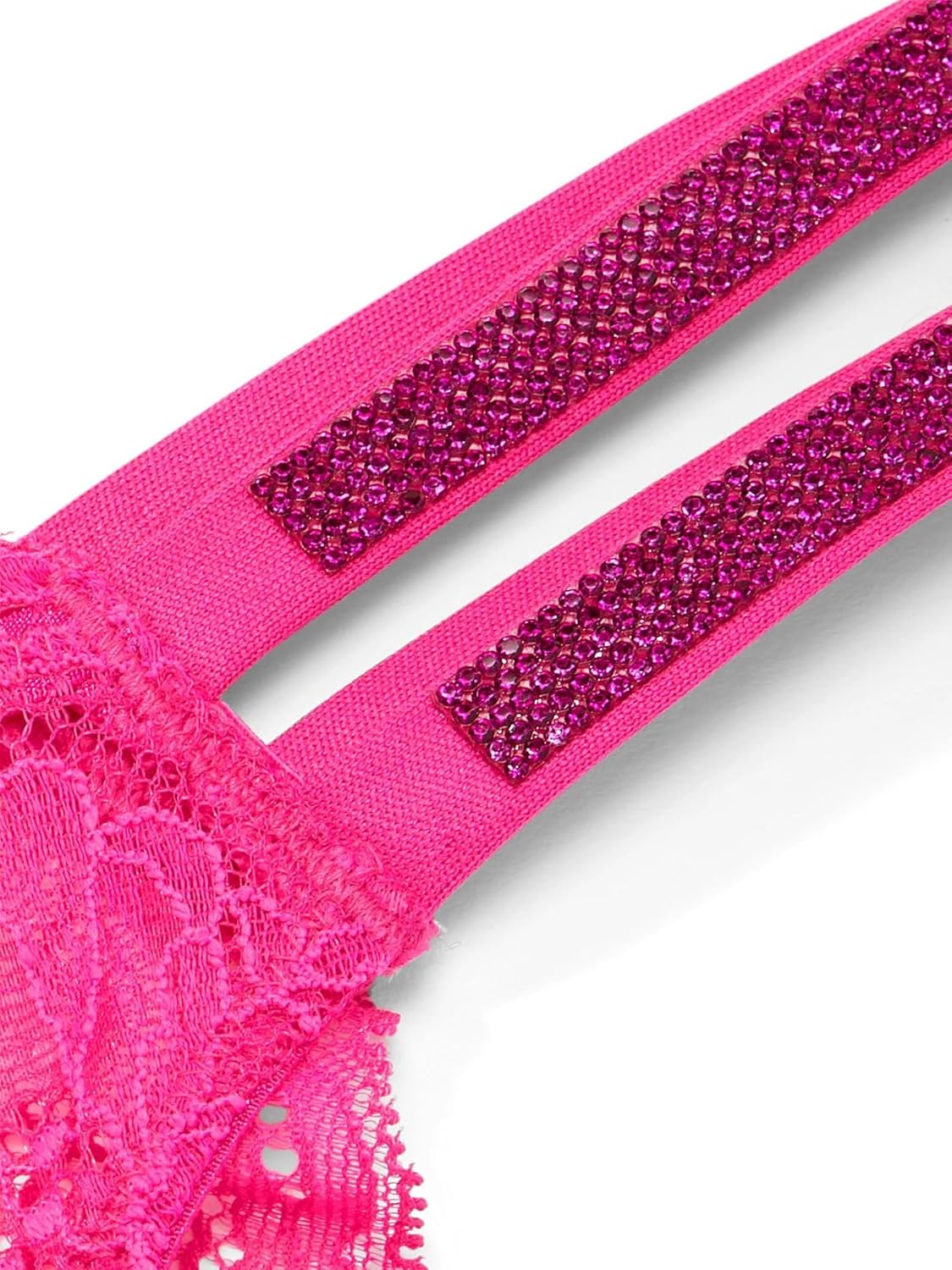 Victoria's Secret Double Shine Strap Lace бразильские трусики, цвет Pink/Fuschia, новые — фото 4