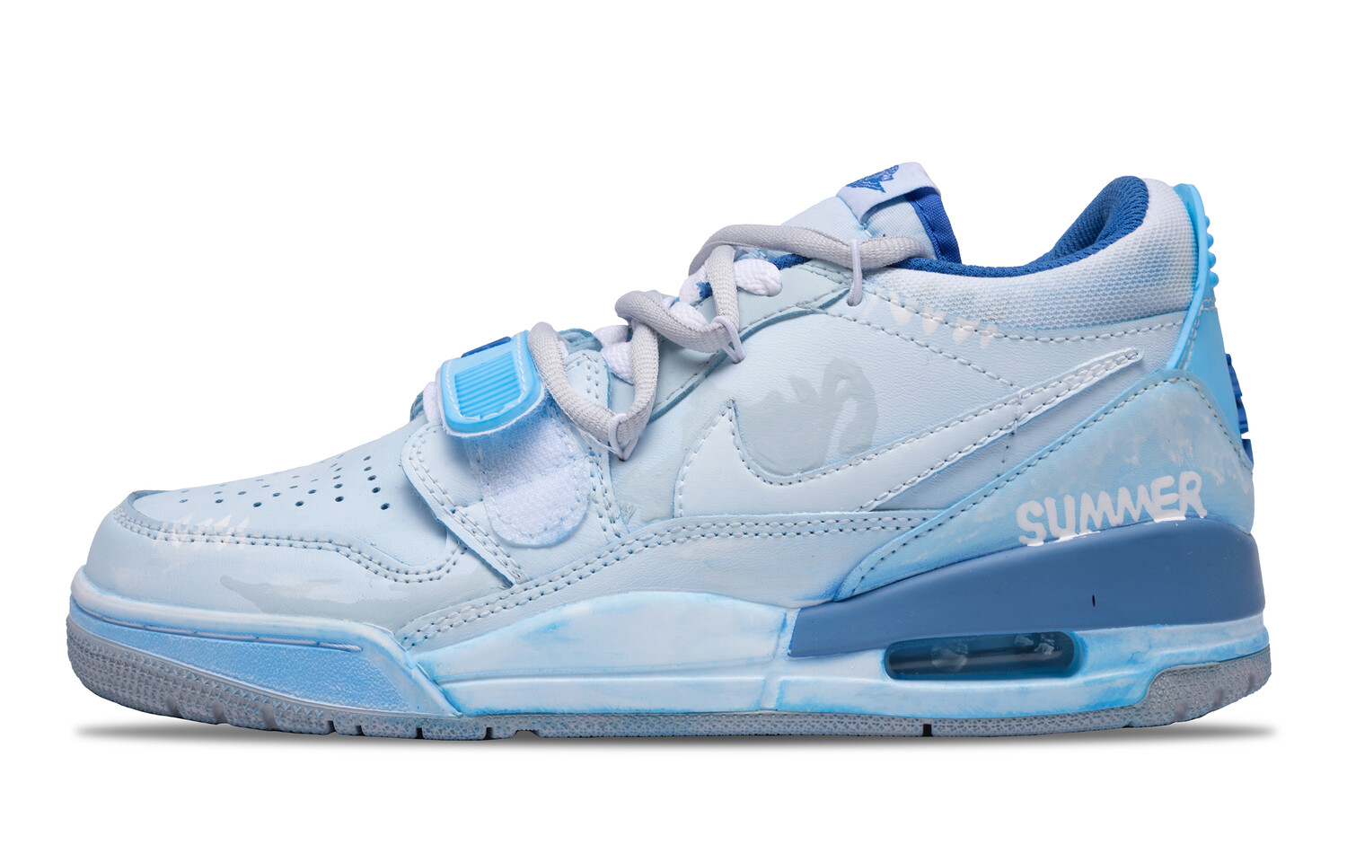 

Кроссовки Jordan Legacy 312 Vintage Basketball Shoes Men Low-top White, синий