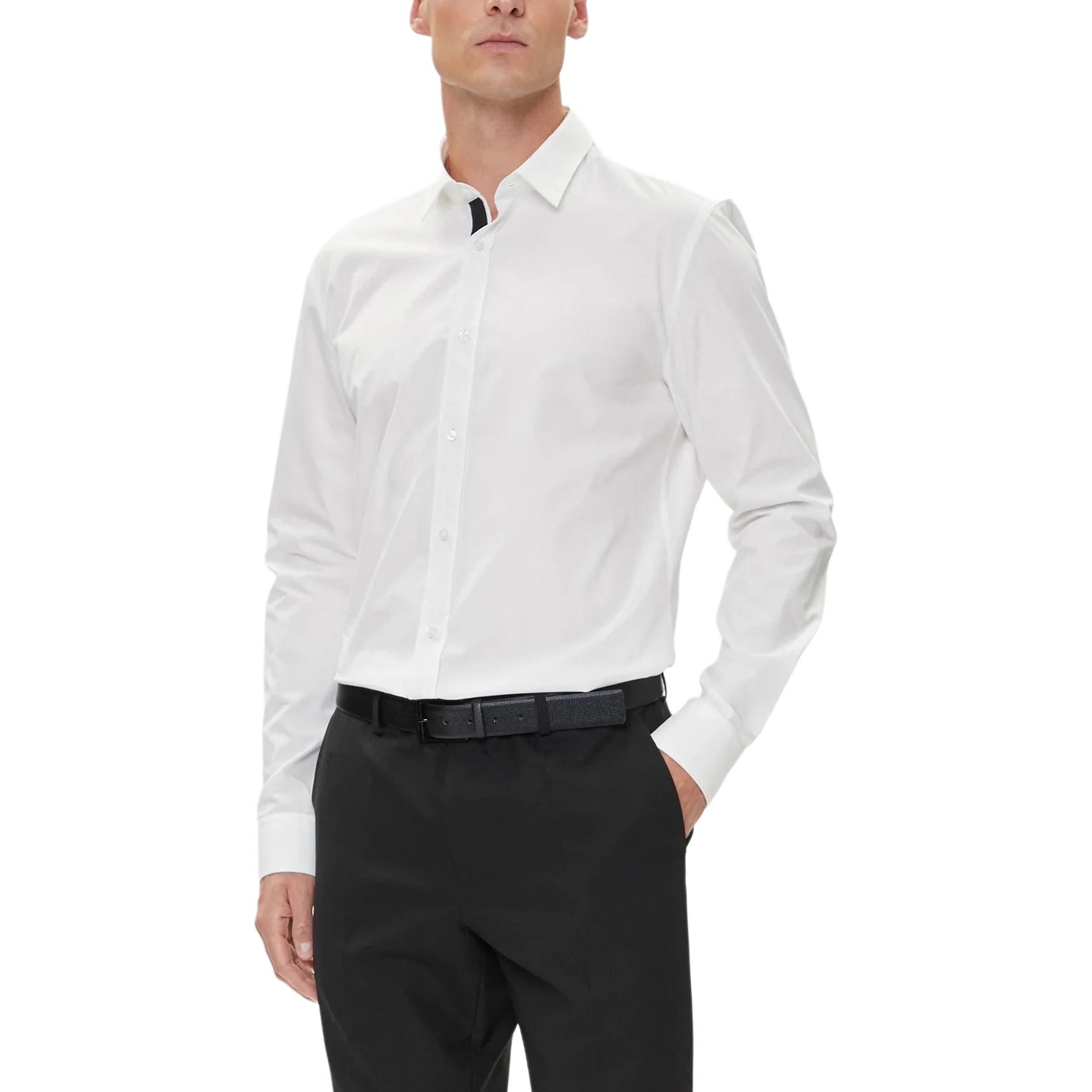 

Hugo Boss Мужская рубашка с белым лацканом, средней толщины, другие