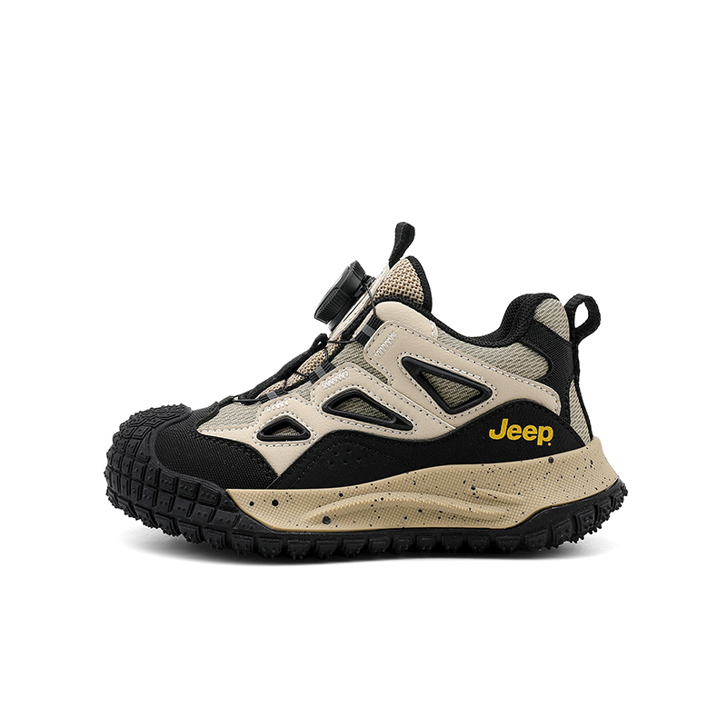 

Низкие детские беговые кроссовки Kids' Jeep, цвет хаки коричневый/обсидиан черный