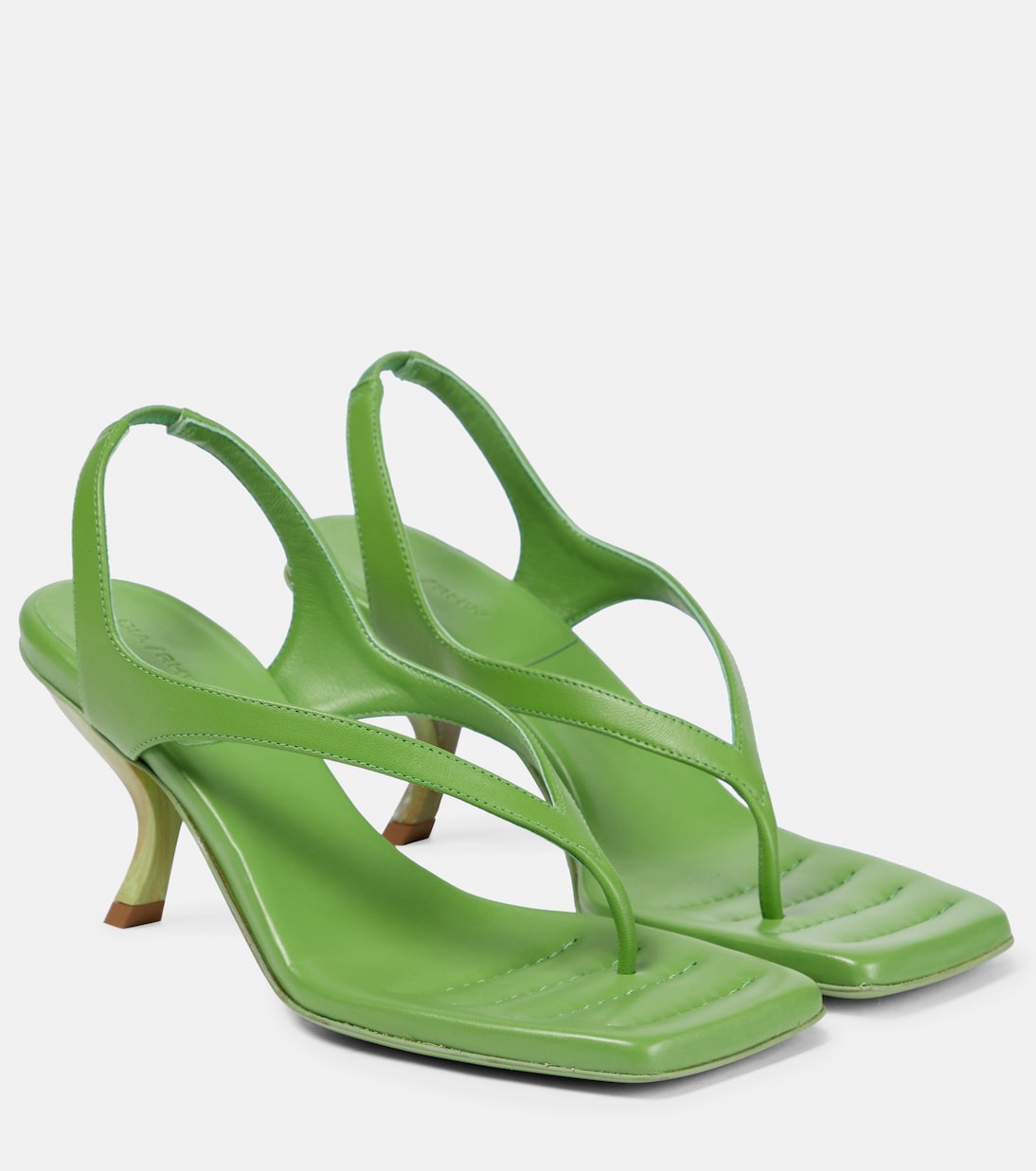 Сандалии-шлепки из кожи Gia/Rhw Rosie 13 Gia Borghini, Light Giada