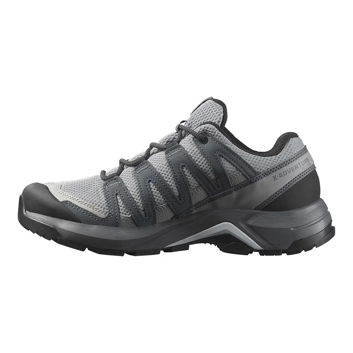 SALOMON X-ADVENTURE RECON GTX W женские кожаные походные ботинки, серый — фото 3