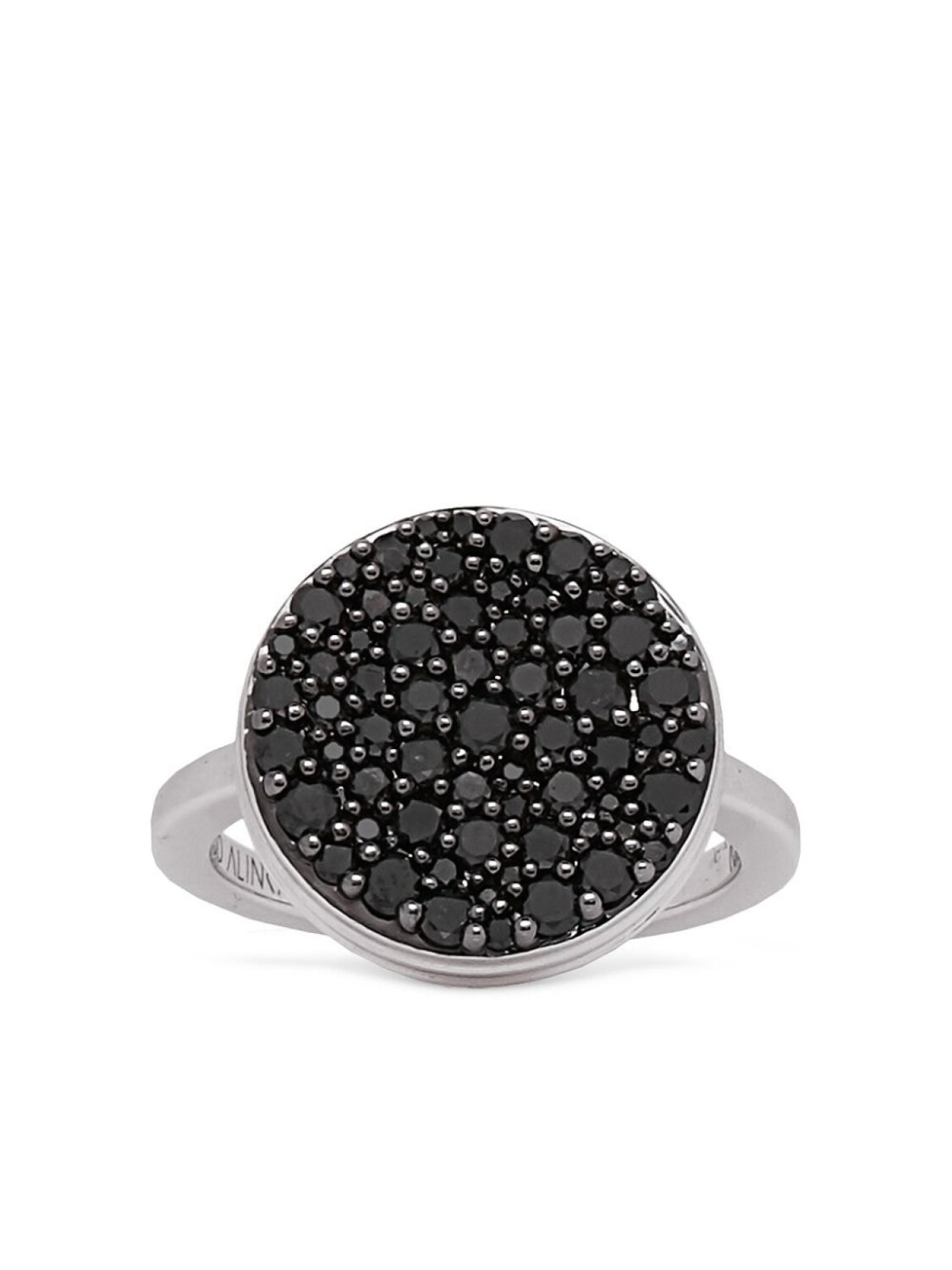 

Кольцо Black Caviar из белого золота с бриллиантами ALINKA, серебряный