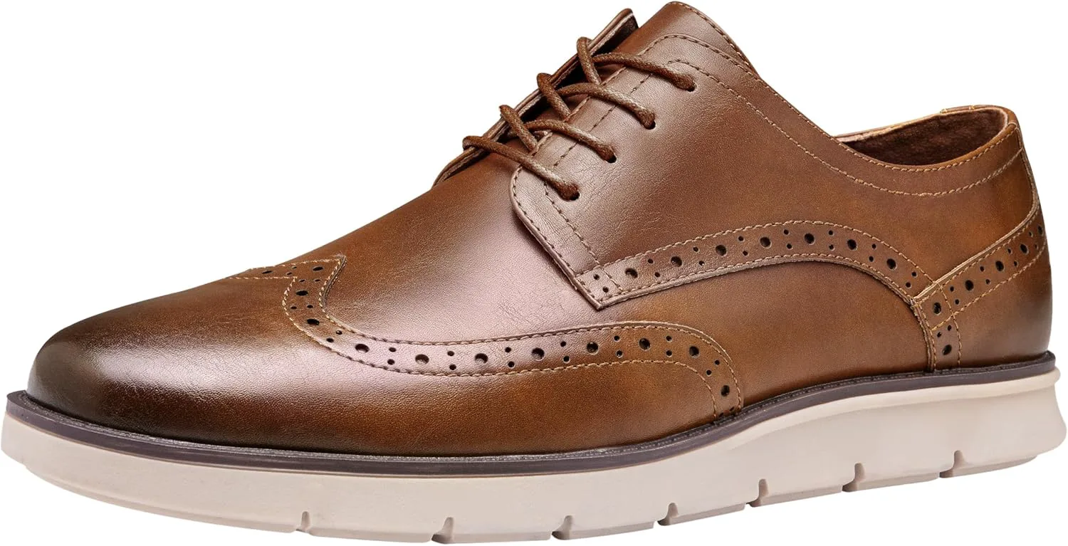 

Туфли Jousen Mens Casual Shoes Simple Comfortable Casual Dress Shoes for Men, коричневый