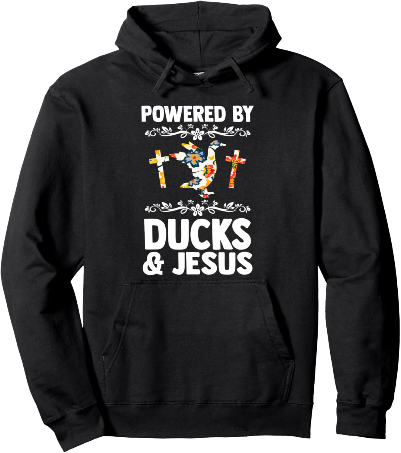 

Толстовка Powered by Ducks and Jesus Ducks Jesus & Bible Gift, черный