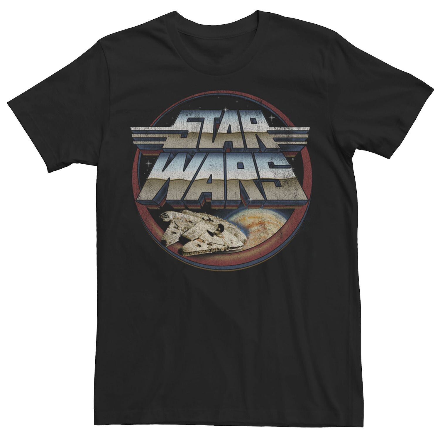 

Мужская футболка Falcon Retro с косым логотипом Pilot Wings Rockin Star Wars