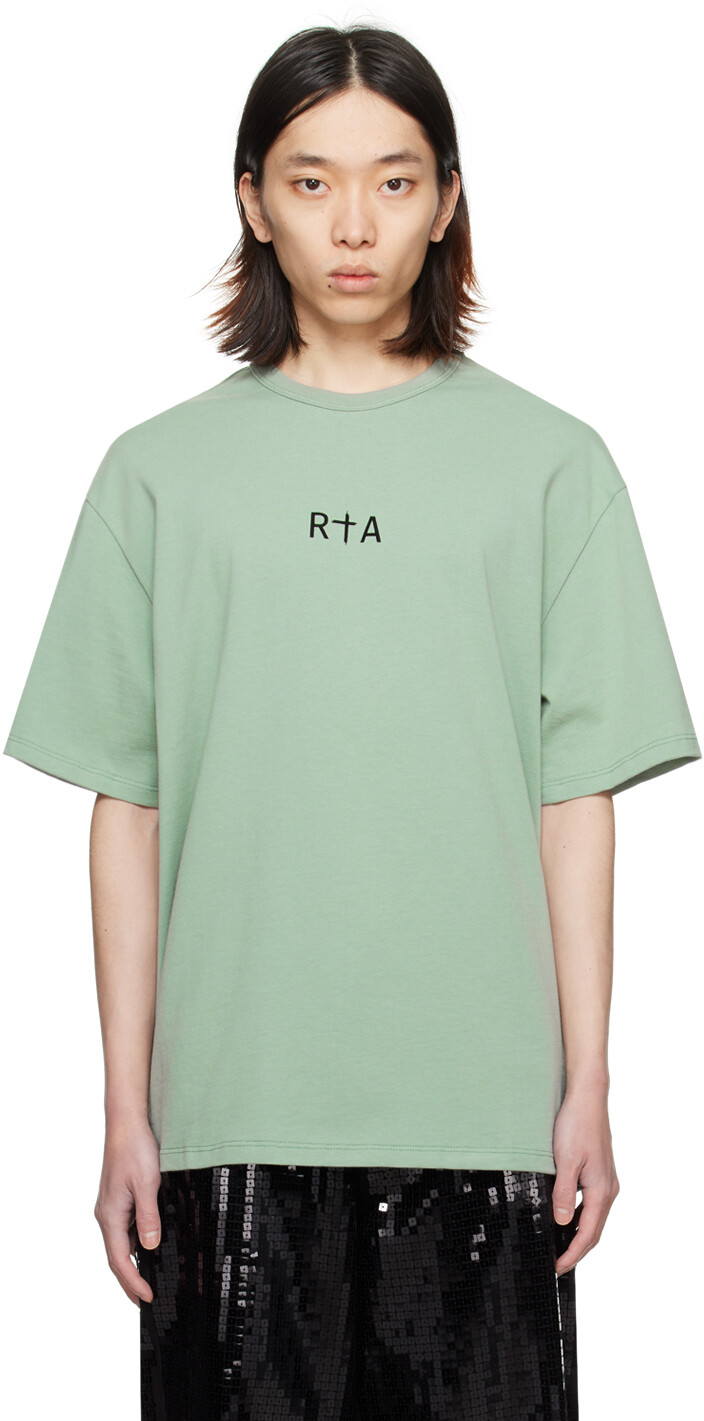 

Зеленая футболка с флокированием Rta
