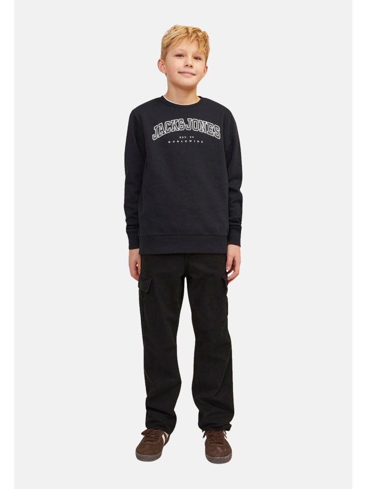 

Толстовка Caleb Varsity черного цвета JACK & JONES Junior