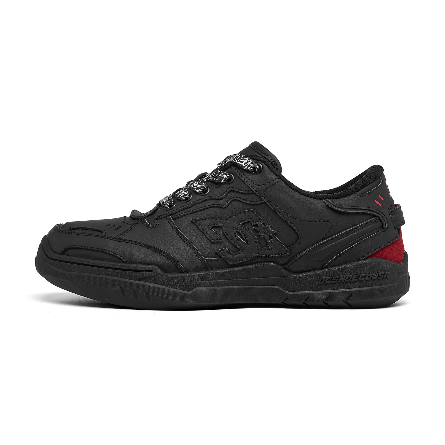 Кроссовки мужские низкие повседневные из кожи Mechera Top Grain Cow Leather DCSHOES, Black[Standard, True to Size, True to Size]