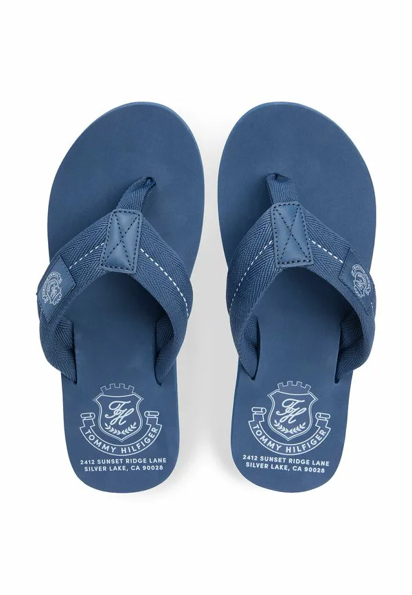 Шлепанцы с т-образным ремешком и нашивкой crest Tommy Hilfiger, Aegean Sea — фото 3