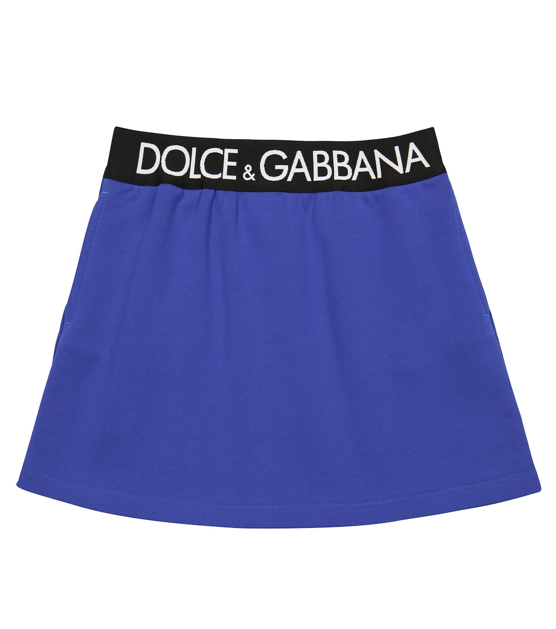 

Юбка из хлопкового джерси с логотипом Dolce&Gabbana, синий