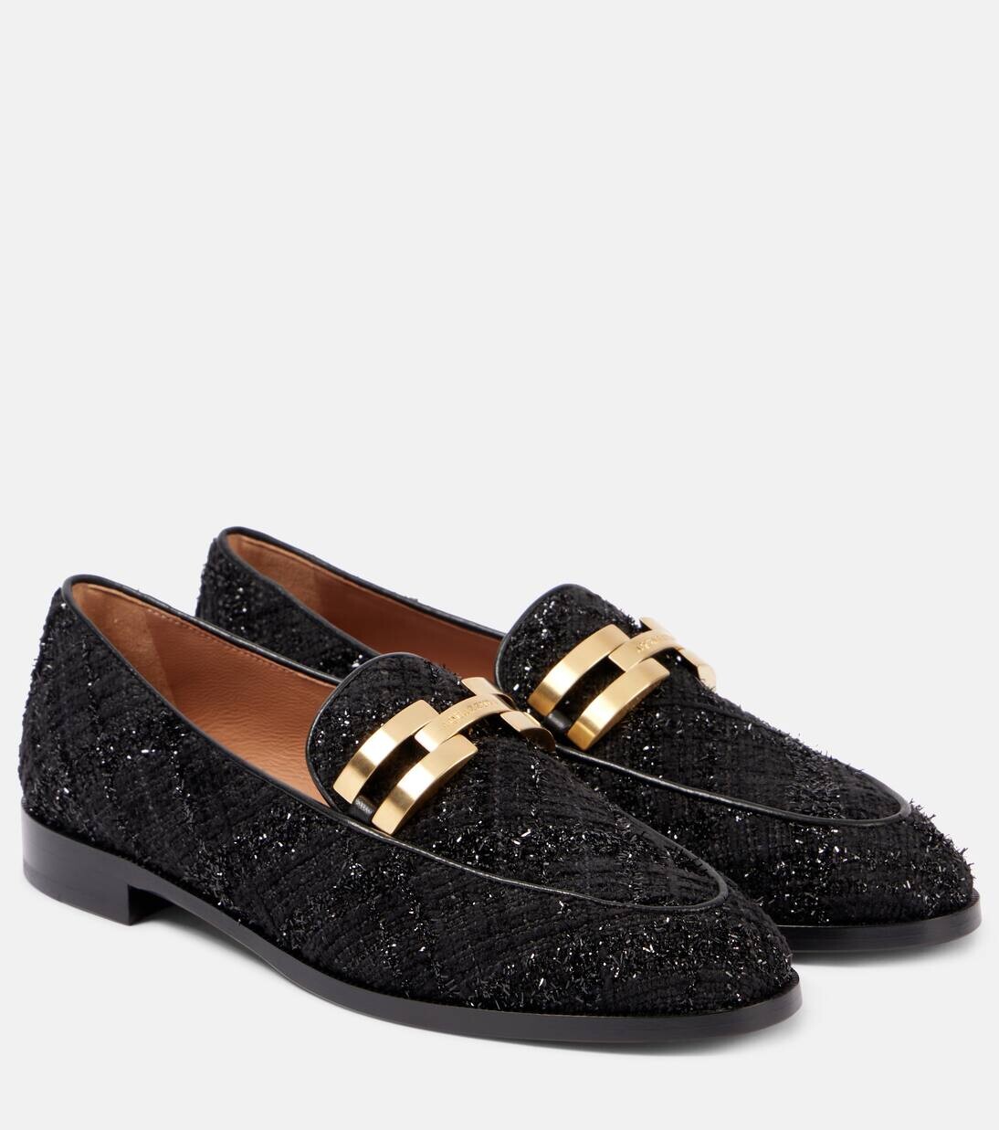 Туфли-лоферы Brandi boucle Aquazzura, черный