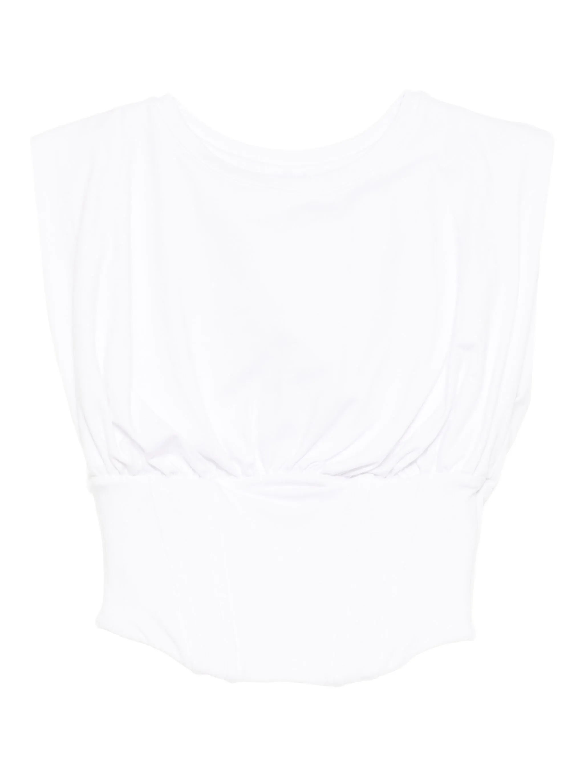 

Топ с круглым вырезом Good American, белый