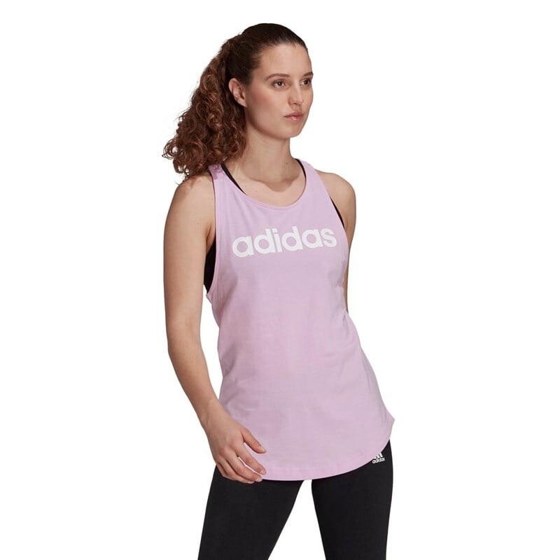 

Женская майка без рукавов Loungewear Essentials свободного кроя и логотипом Adidas, сиреневый