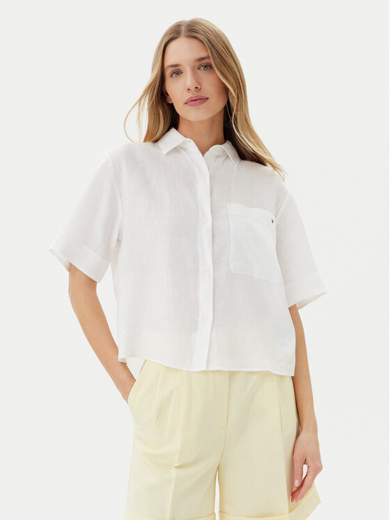 

Свободная рубашка WW0WW44720 Tommy Hilfiger, белый