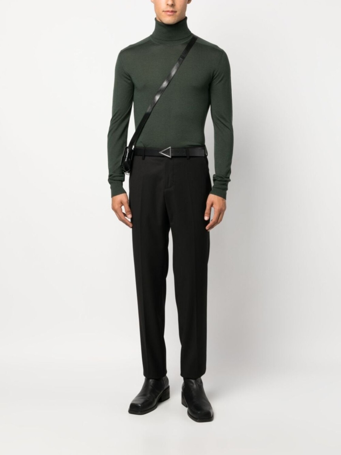 

Patrizia Pepe шерстяной джемпер с высоким воротником, зеленый