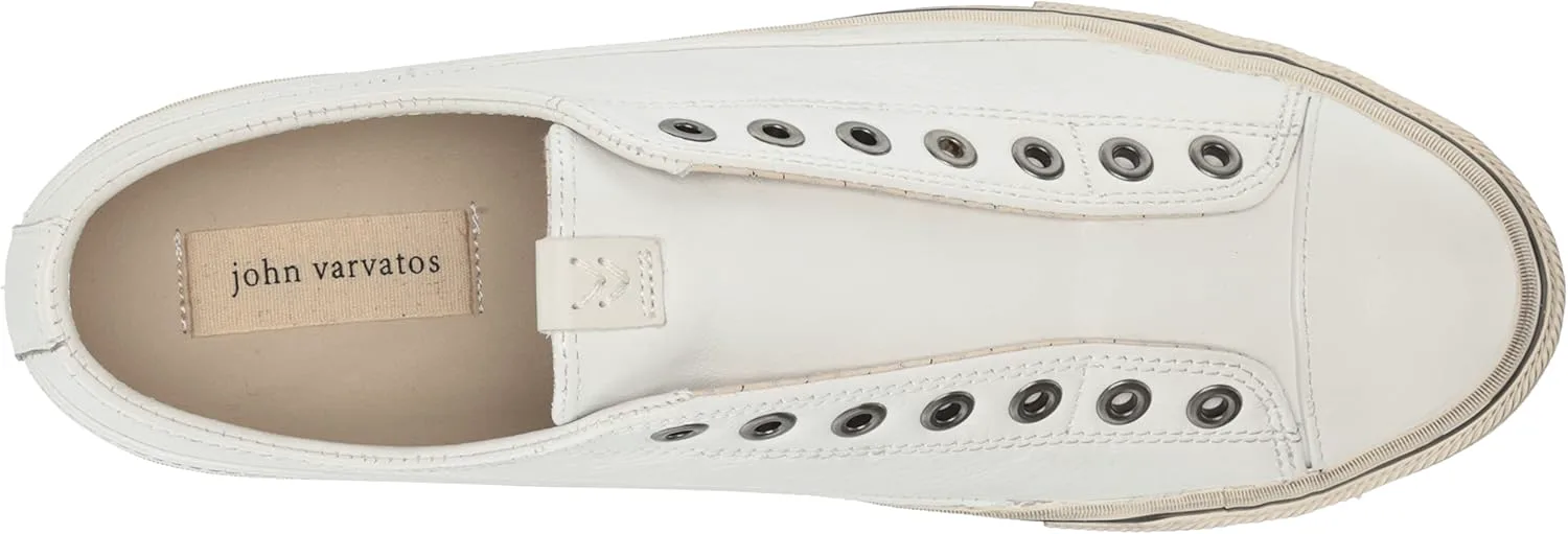 Мужские кроссовки John Varvatos Vulc без шнурков низкие, белый — фото 2