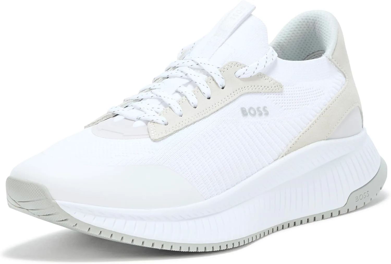 

Мужские кроссовки BOSS с современной трикотажной структурой для бега, белый