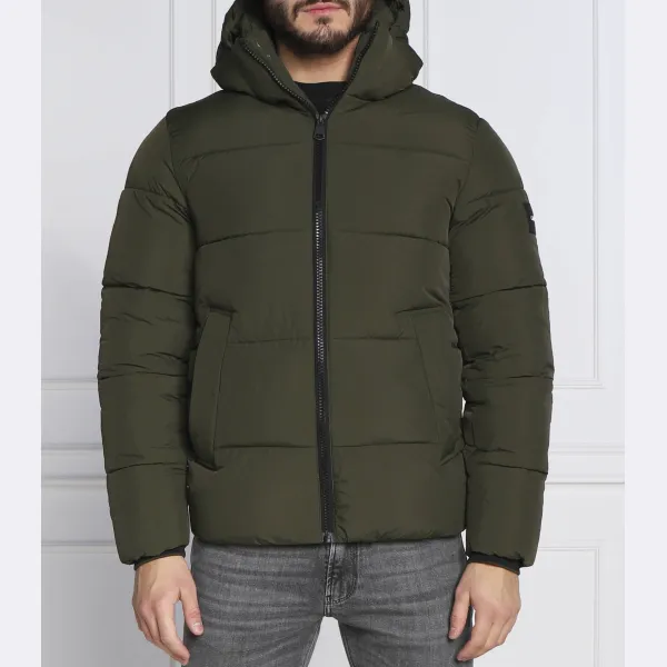 

Мятый пуховик стандартного кроя Calvin Klein, зеленый