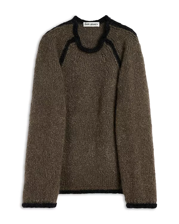 

Свитер с круглым вырезом свободного кроя Rider Our Legacy, серый