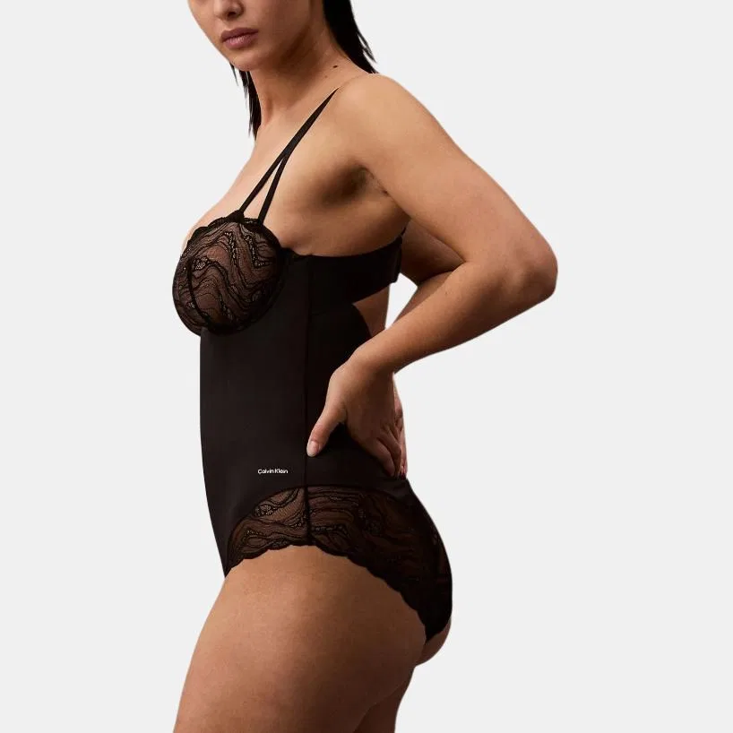 Боди Calvin Klein Black с кружевной отделкой — фото 4