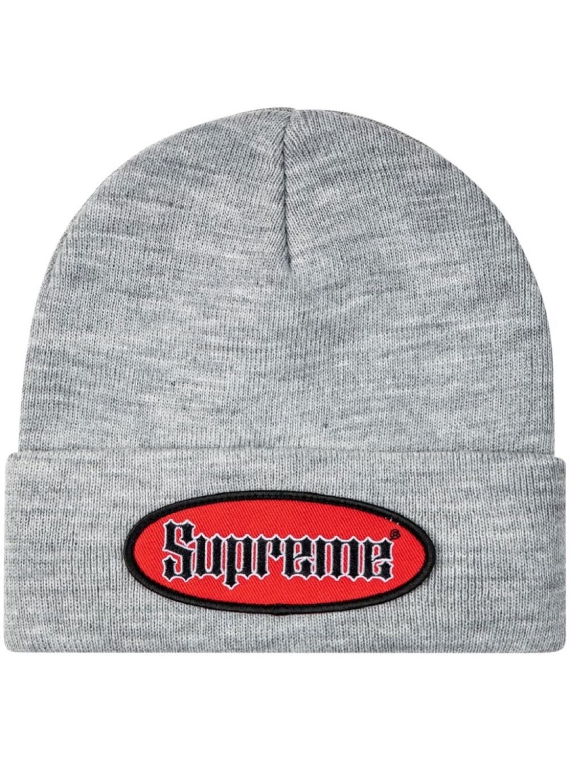 

Шапка бини с нашивкой Supreme, серый
