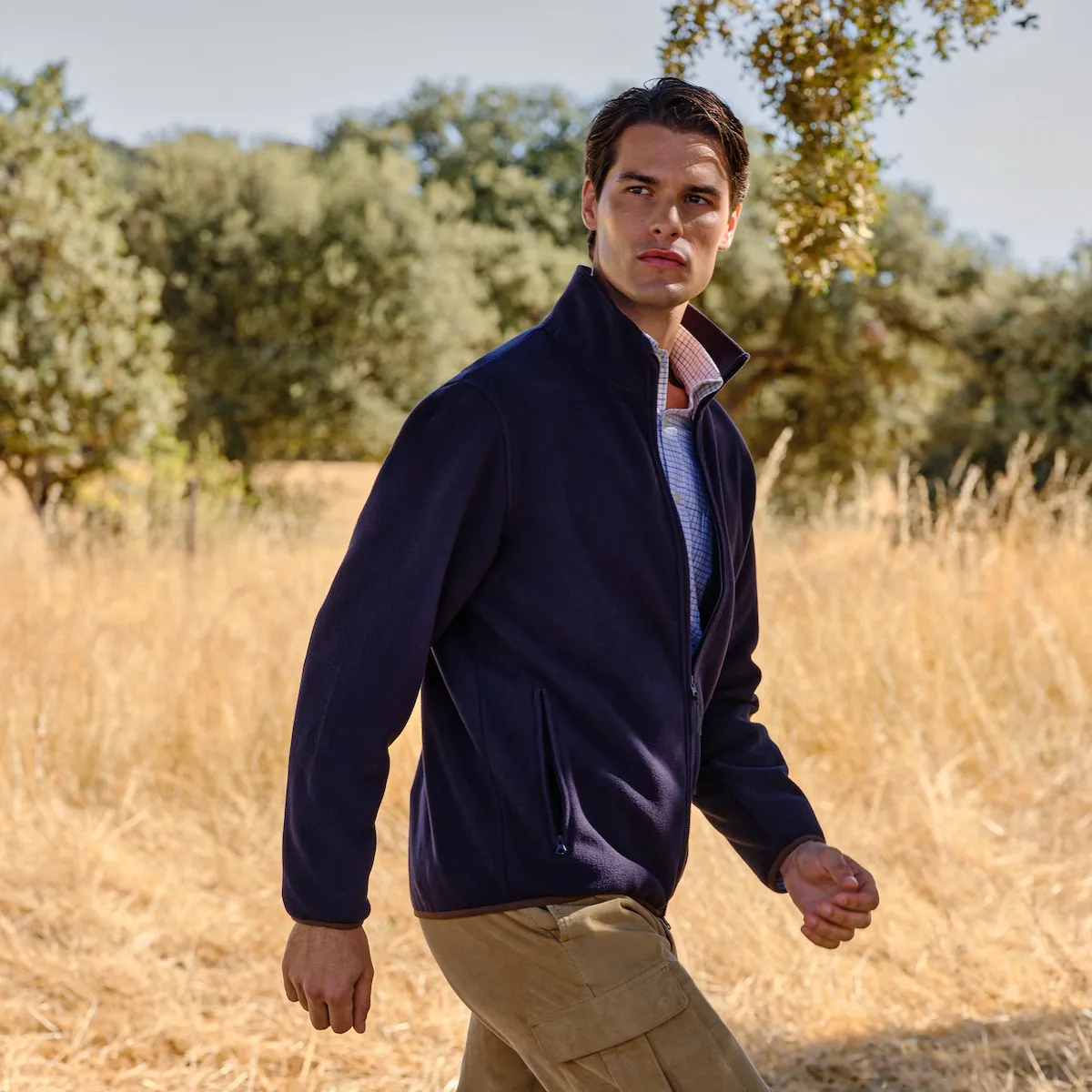 

Мужская базовая флисовая куртка Verhunt, темно-синий