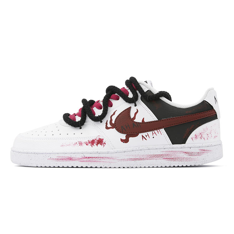 

Кроссовки Nike Court Vision 1 Skateboarding Shoes Women's Low-top Red, темно-красный