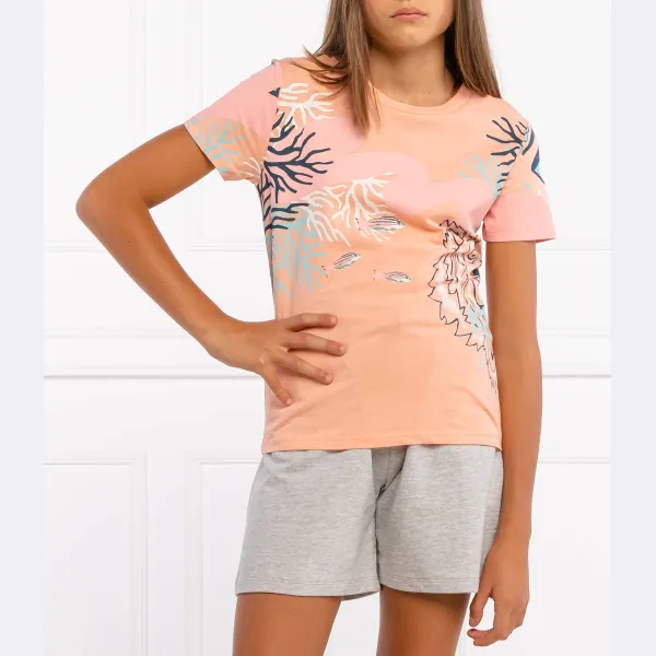 

Футболка стандартного кроя Kenzo Kids, бежевый