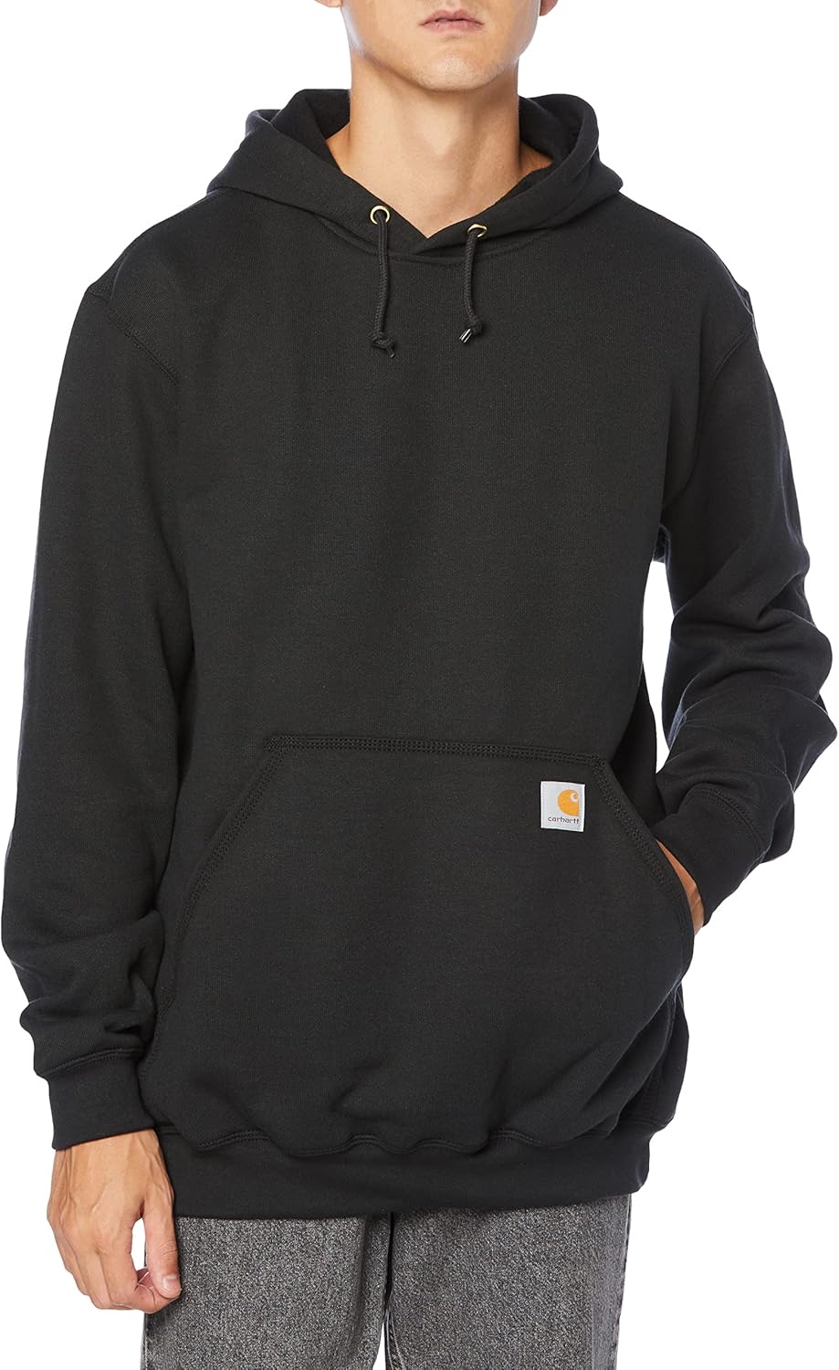 

Мужская толстовка с капюшоном Carhartt средней плотности, черный