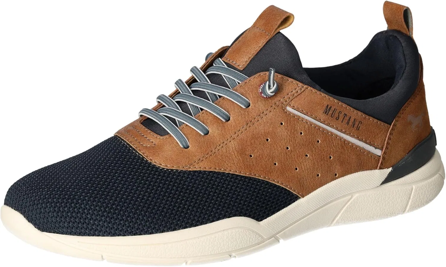 Кроссовки MUSTANG Herren Schnürhalbschuh in braun, Navy
