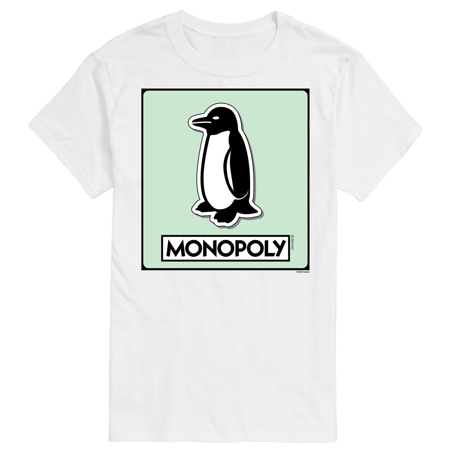 

Футболка с изображением жетона игры Big & Tall Monopoly Penguin Licensed Character, белый