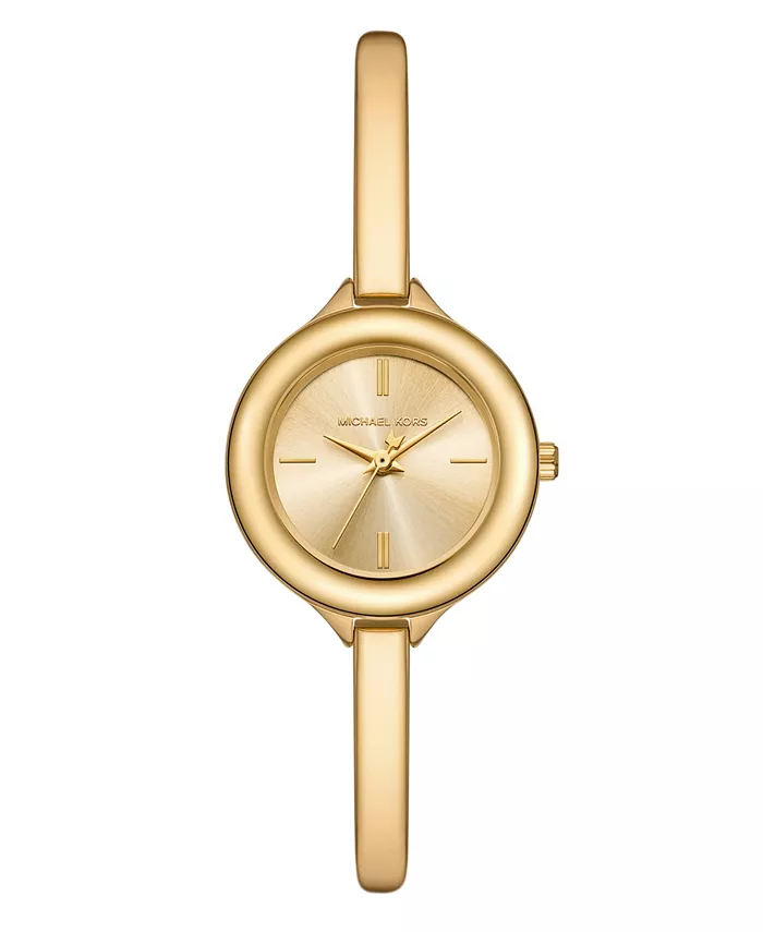 

Женские часы Izzy с тремя стрелками в золотом тоне из нержавеющей стали, 28 мм Michael Kors