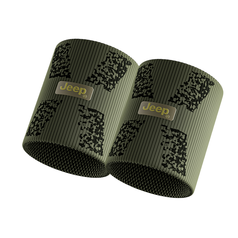 

Напульсники для фитнеса, бега, йоги, тенниса, бадминтона и баскетбола унисекс Jeep, nouveau зеленый 2 pack[one size]