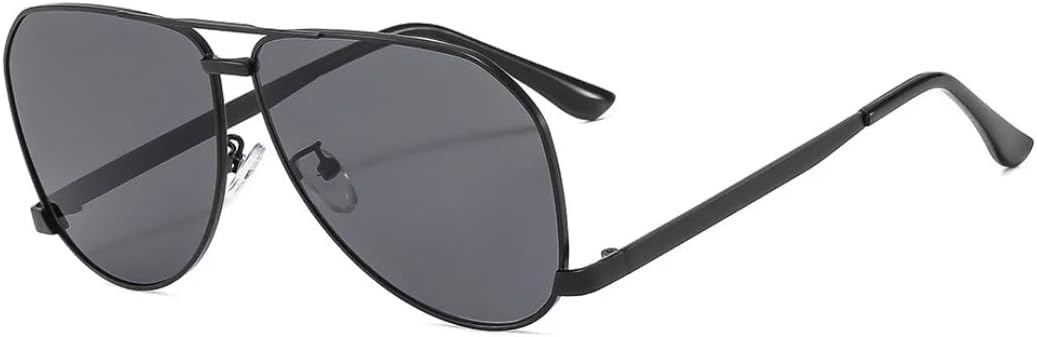 

Крупные овальные солнцезащитные очки для женщин и мужчин, винтажный панк, металлическая оправа, роскошные, модные, с защитой от УФ-излучения UV400 UATXTAU, Black Black