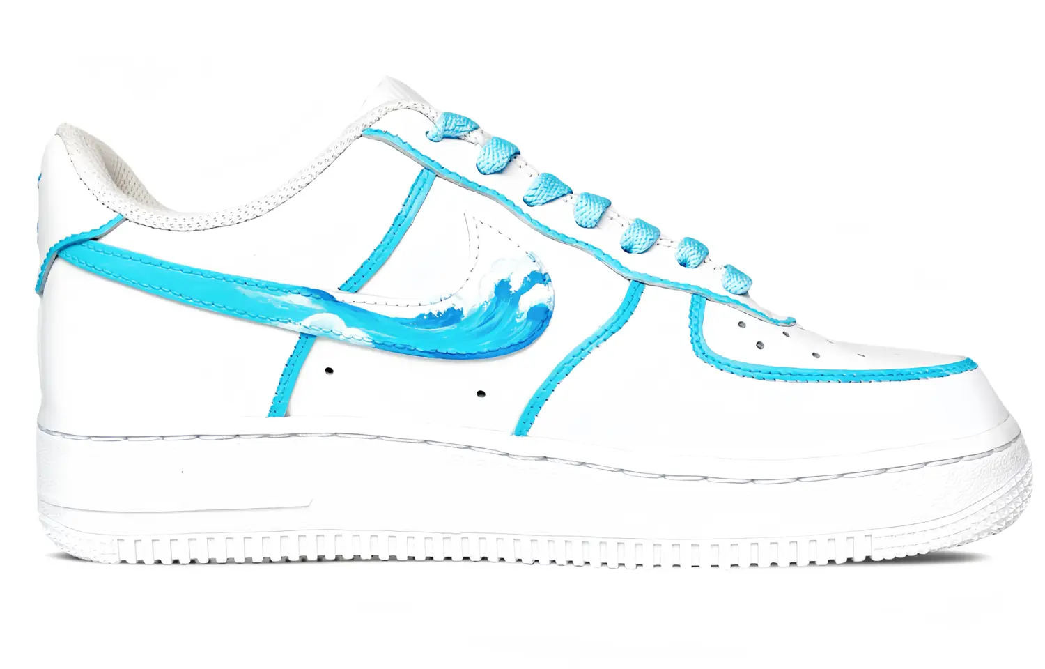 

Кроссовки Nike Air Force 1 Skateboarding Shoes Women's Low-top White/blue, голубой, Синий, Кроссовки Nike Air Force 1 Skateboarding Shoes Women's Low-top White/blue, голубой