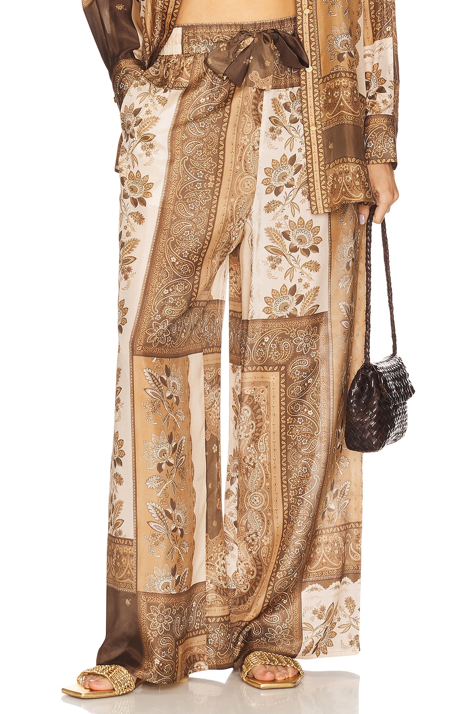 

Lucky расслабленные брюки Zimmermann, chocolate bandana