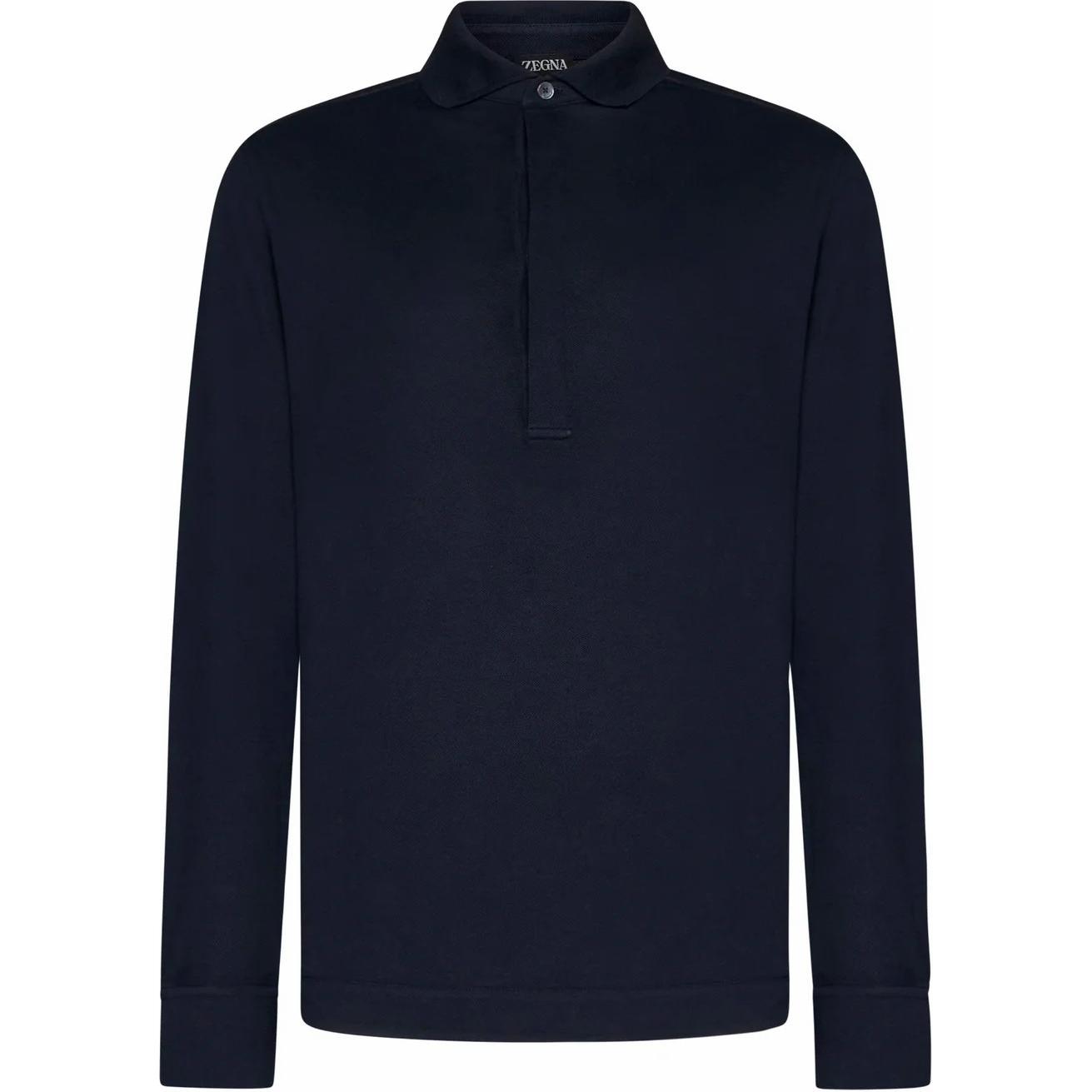 

Длинный рукав поло Ermenegildo Zegna, Морской синий