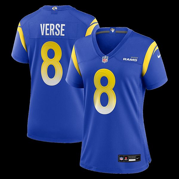 

Женская игровая футболка Jared Verse Royal Los Angeles Rams Nike