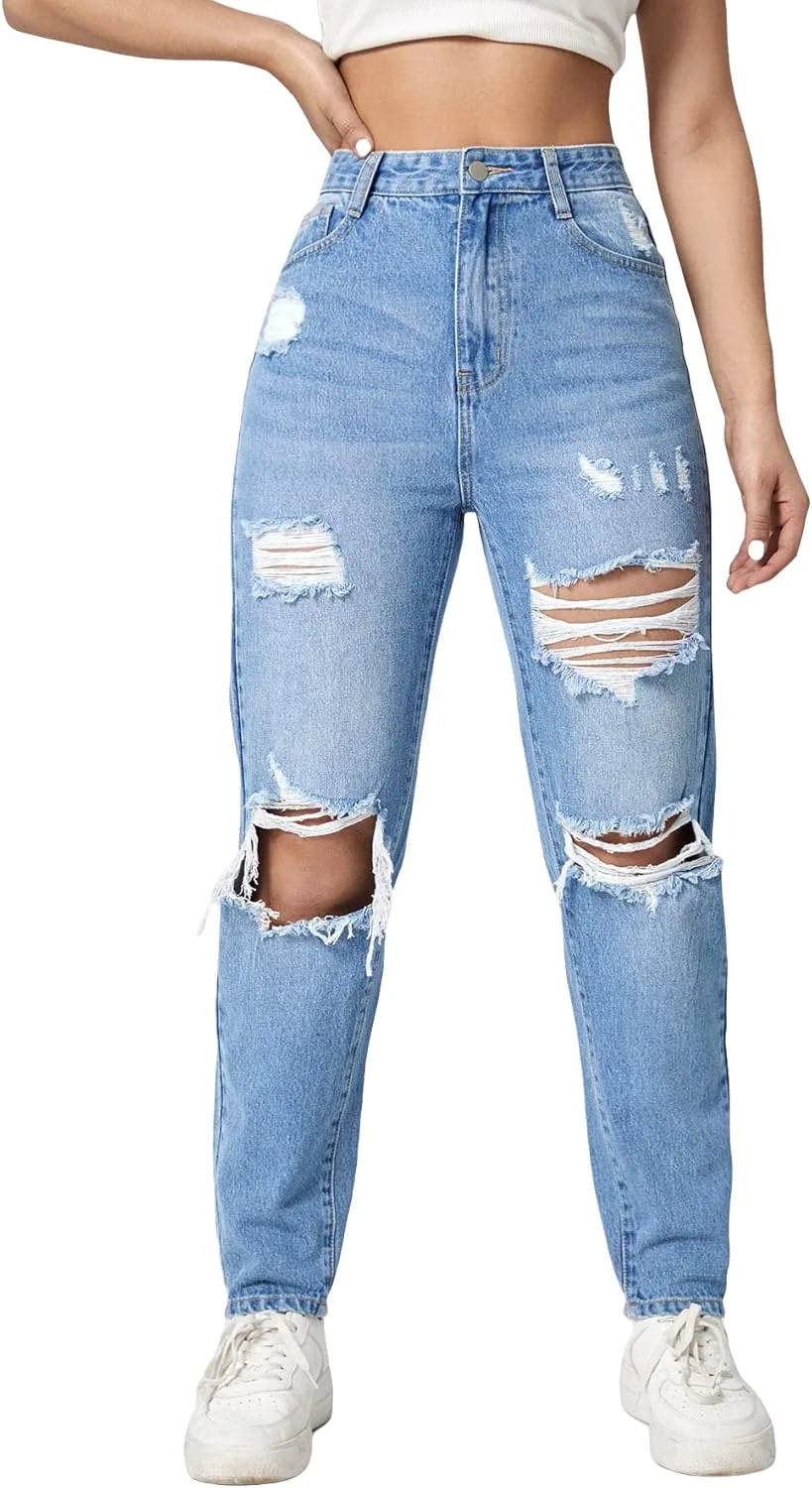 

Женские джинсы WDIRARA с высокой талией, застежкой на пуговицах и косыми карманами