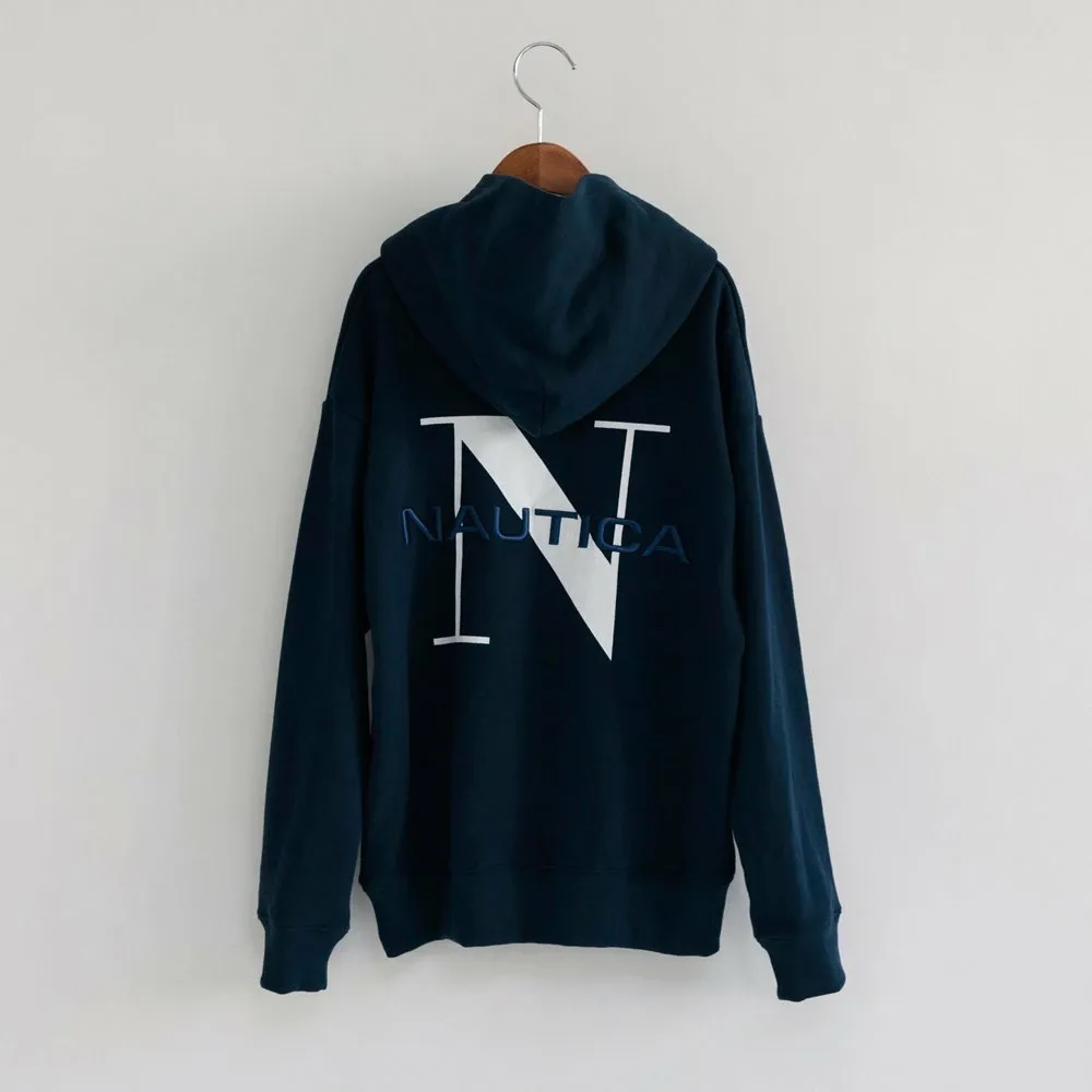 Толстовка с флисовой подкладкой и логотипом BACK N Nautica, Navy blue