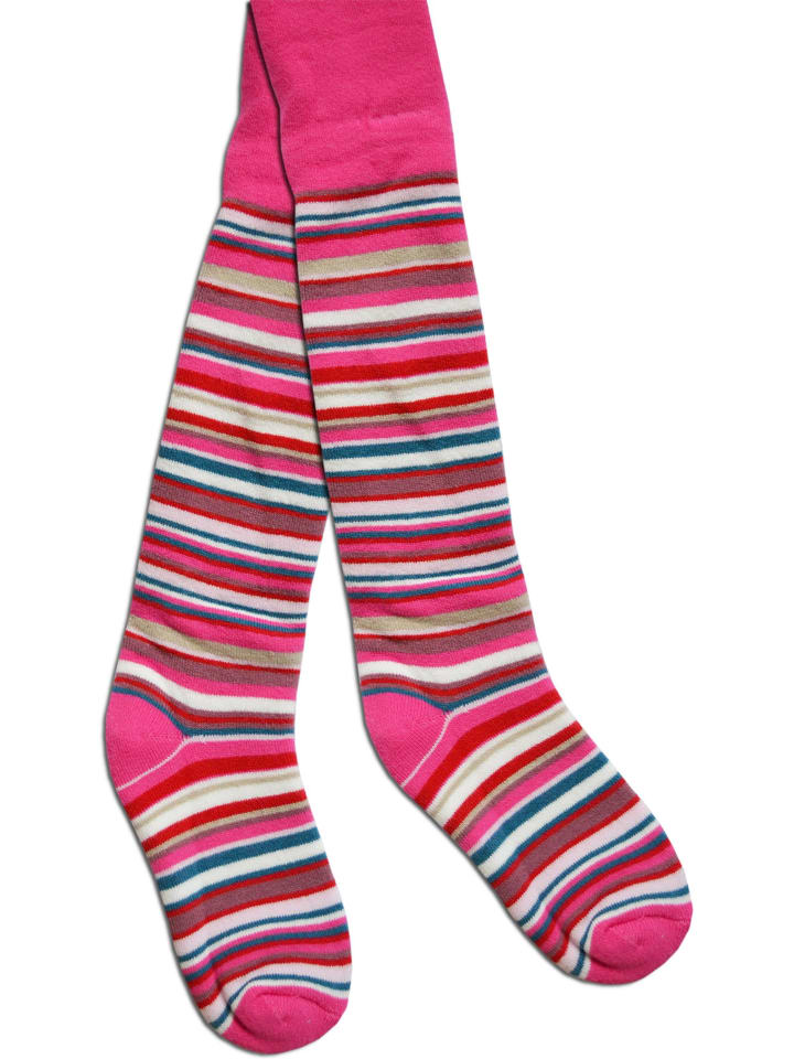 

Normani Детские термоколготки в полоску, розовые