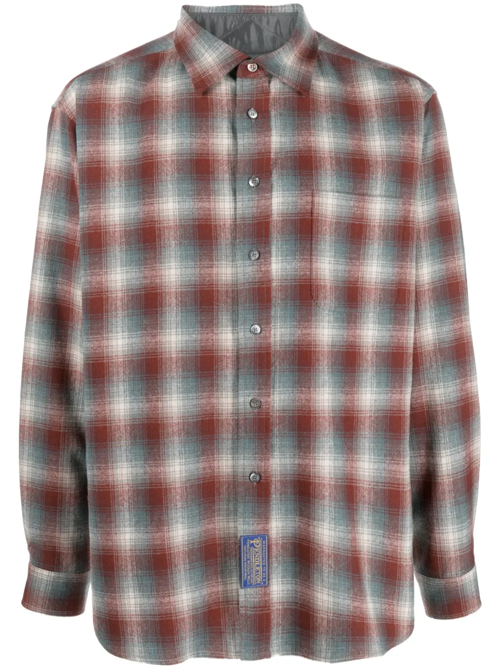 

Шерстяная клетчатая рубашка из коллаборации с Pendleton MAISON MARGIELA, красный