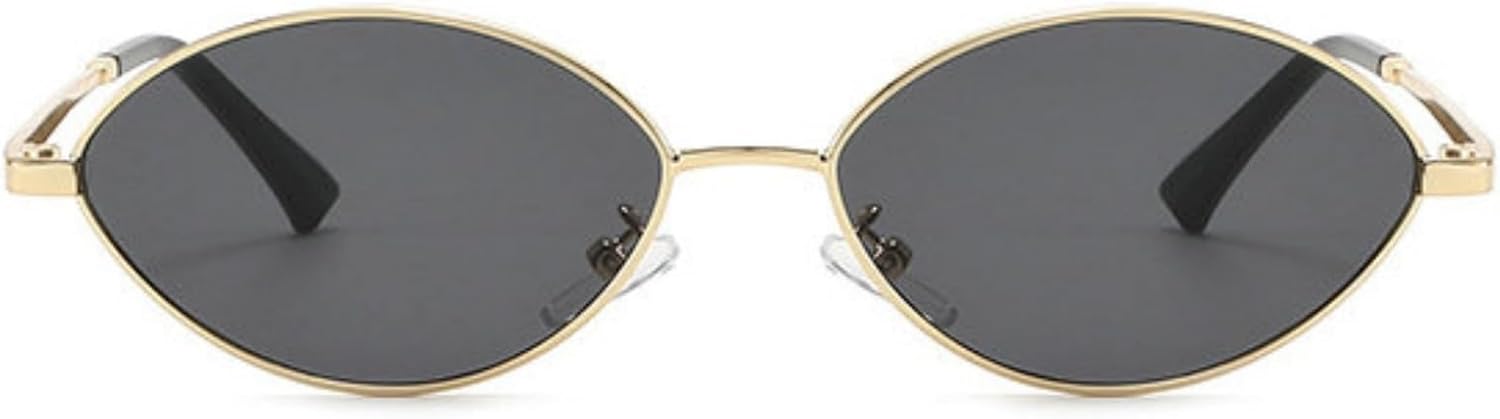 

Солнцезащитные очки Willochra Fashion Cat eye для женщин и мужчин, классический винтажный стиль 90-х, нестандартная форма, черная овальная форма, защита от ультрафиолета UV400, C1