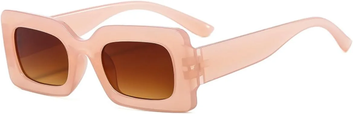 

Солнцезащитные очки IKANOO Retro прямоугольной формы для женщин, винтажные, в стиле 90-х, конфетных цветов, квадратная оправа, очки в стиле Y2K, Pink Frame Tea Lens