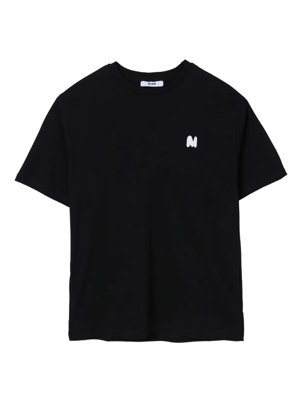 

Футболка с вышитым логотипом Msgm Kids, черный