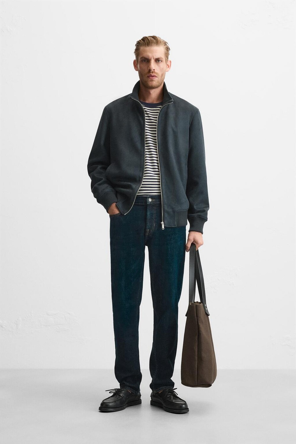 

Куртка из искусственной замши ZARA, темно-зеленый бутылочный
