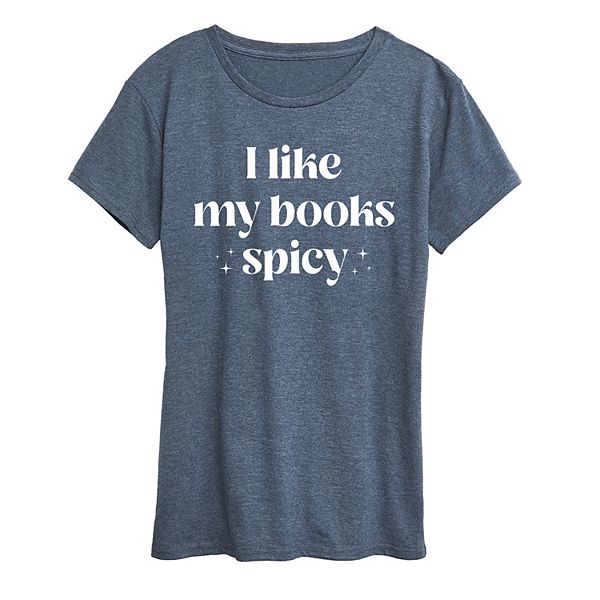 

Футболка Women's i like my books spicy graphic Licensed Character, Heather Blue, Синий, Футболка Women's i like my books spicy graphic Licensed Character, Heather Blue