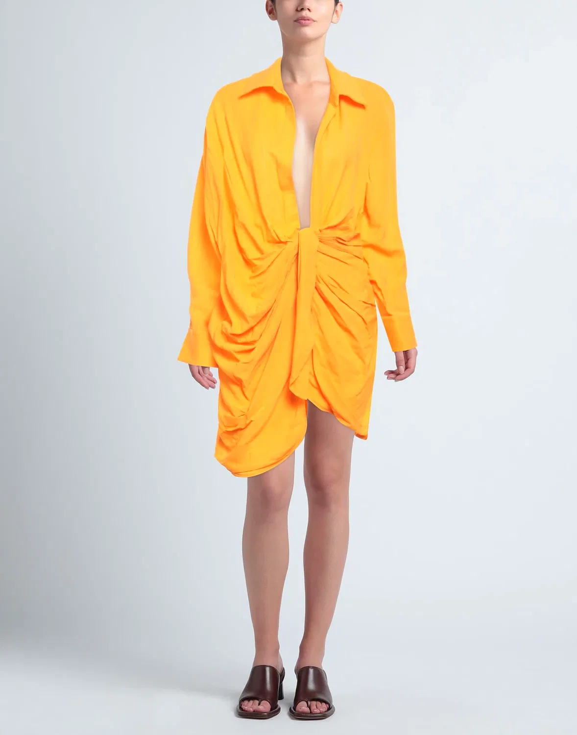 Платье-рубашка оранжевое Jacquemus — фото 4